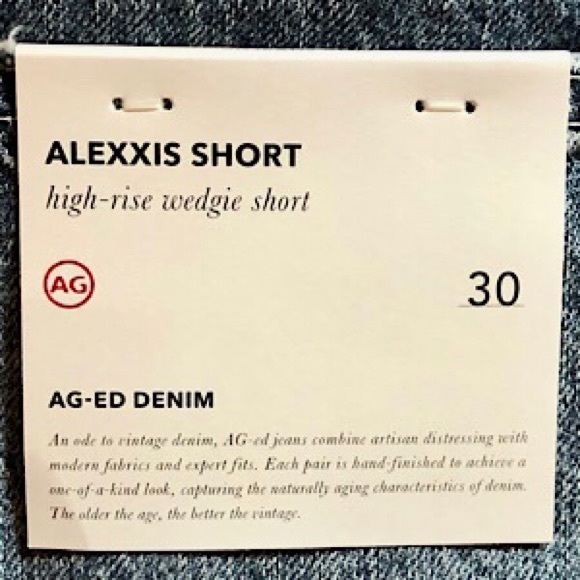 “NEW” AG Adriano Goldschmied Alexxis High-Rise Wedgie Short - Picture 5 of 8